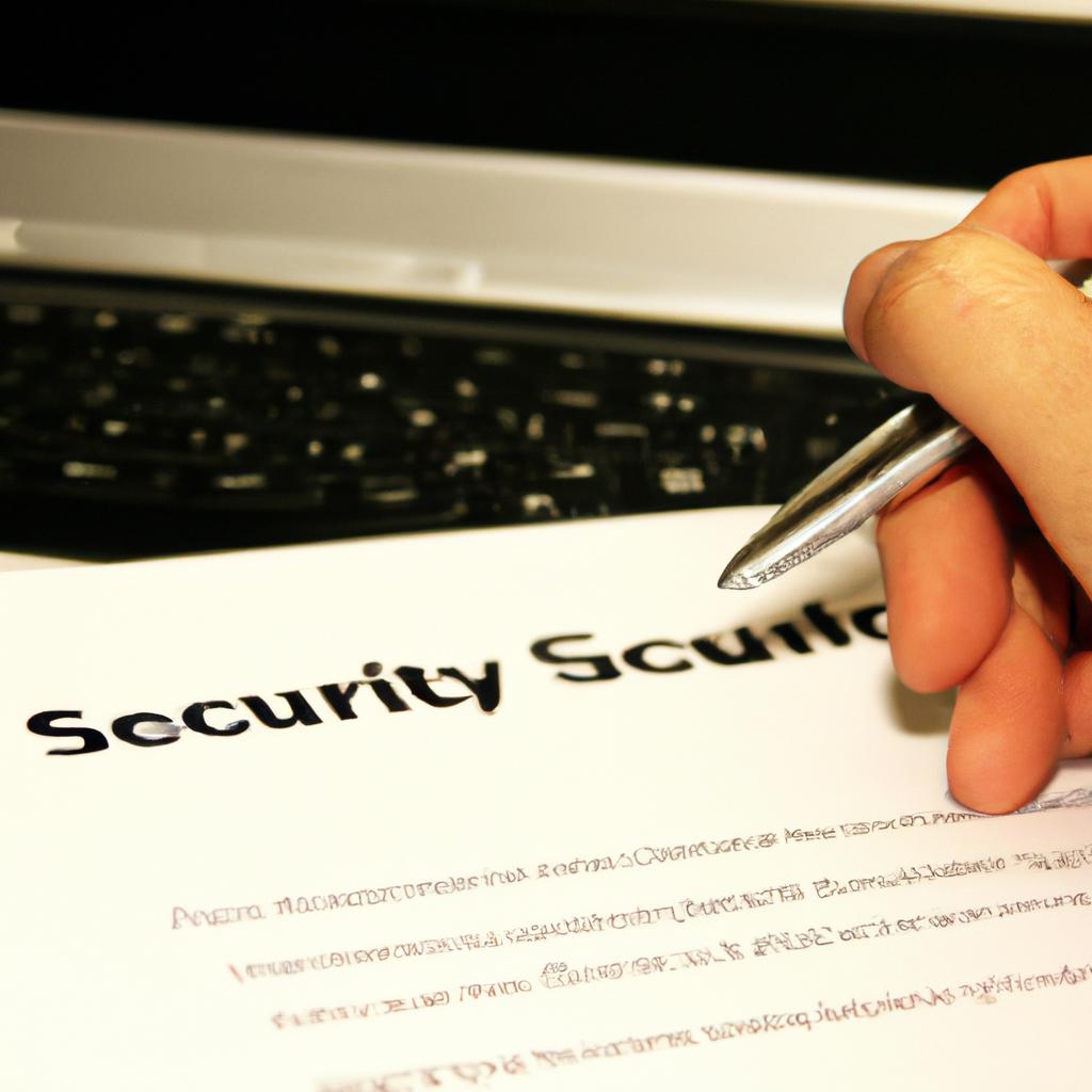 Person researching security financing options